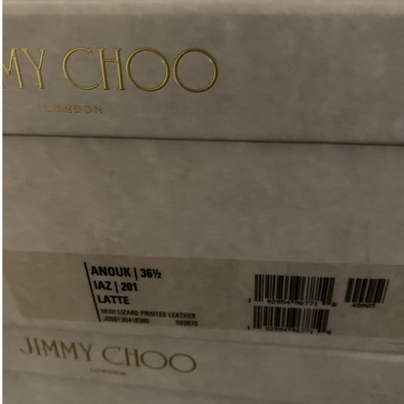 Jimmy Choo Anouk Lizard Latte Heels 36.5 NWT WOMEN PUMPS - Picture 11 of 12